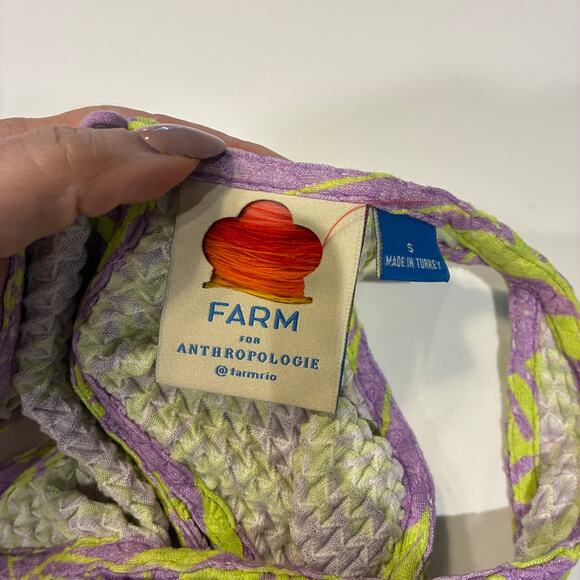 FARM Rio for Anthropologie Tropical Print Sleeveless Midi Dress Small - Picture 6 of 12